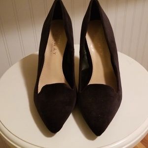 Lauren Conrad Runway Black Suede Heels